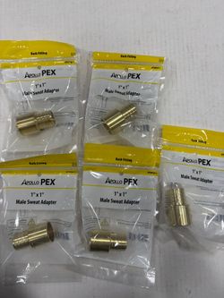 Apollo 1 in. Brass PEX-B Barb x 1 in. Male Copper Sweat Adapter