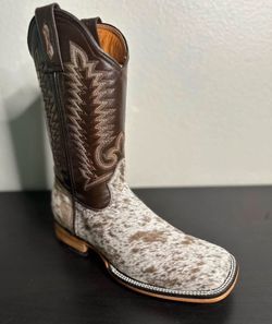 Men’s authentic hair on hyde cowboy western boots Men’s size 10.5