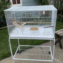 Portable  Bird Cage for up To 4 smaller Birds