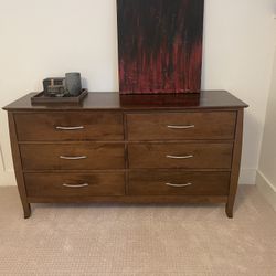 Baronet Queen Bed & Dresser – Solid Walnut Wood – Elegant & Timeless