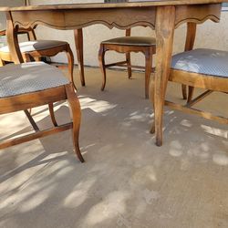 Wood dining table with 4 chairs $125