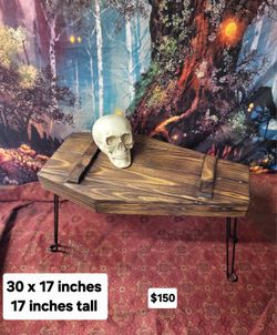 Coffin Shaped End Table