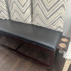 Cherry Walnut Pool Table Bench