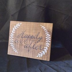 Wooden " Happily Ever After" Decor