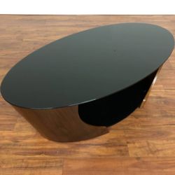 Vintage Bent Wood Oval Glass Coffee Table - Many More Items In Stock!