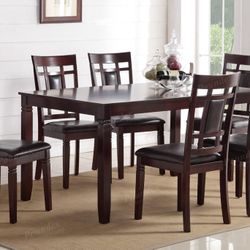 Brand New Espresso 7pc Dining Table Set