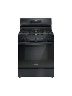 Frigidaire - 30 in 5 Burner Freestanding Gas Range in Black with Quick Boil and Steam Clean