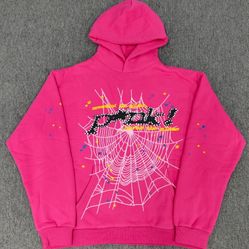 Pink and Black Men Hoodie
