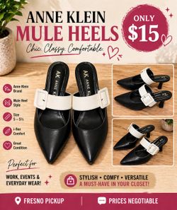 👠 Anne Klein Mule Heels – Chic & Classy – ONLY $15