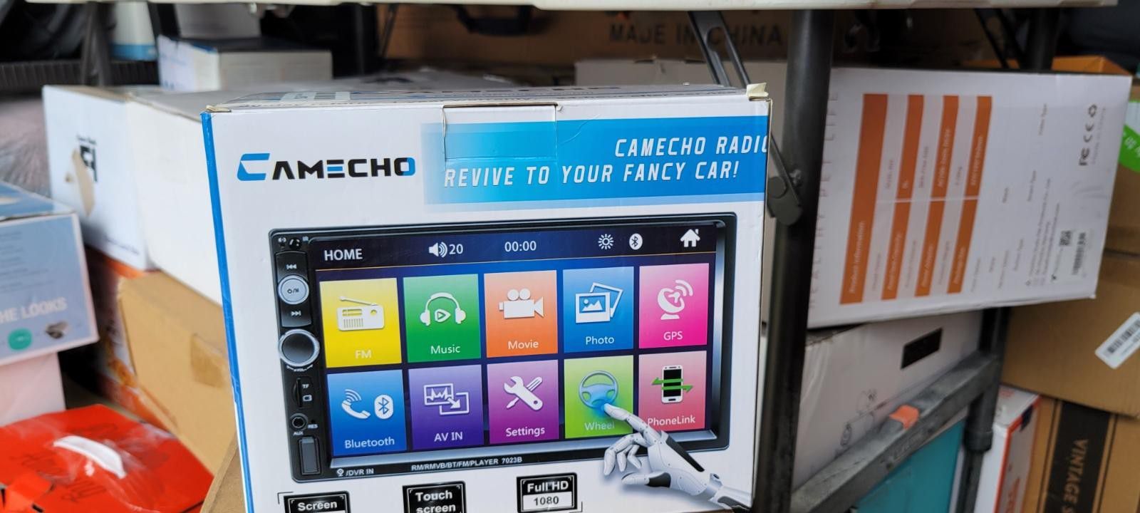 New  Camecho 7" touch screen car stereo. 
