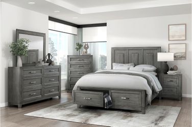 White or Grey Bedroom Set