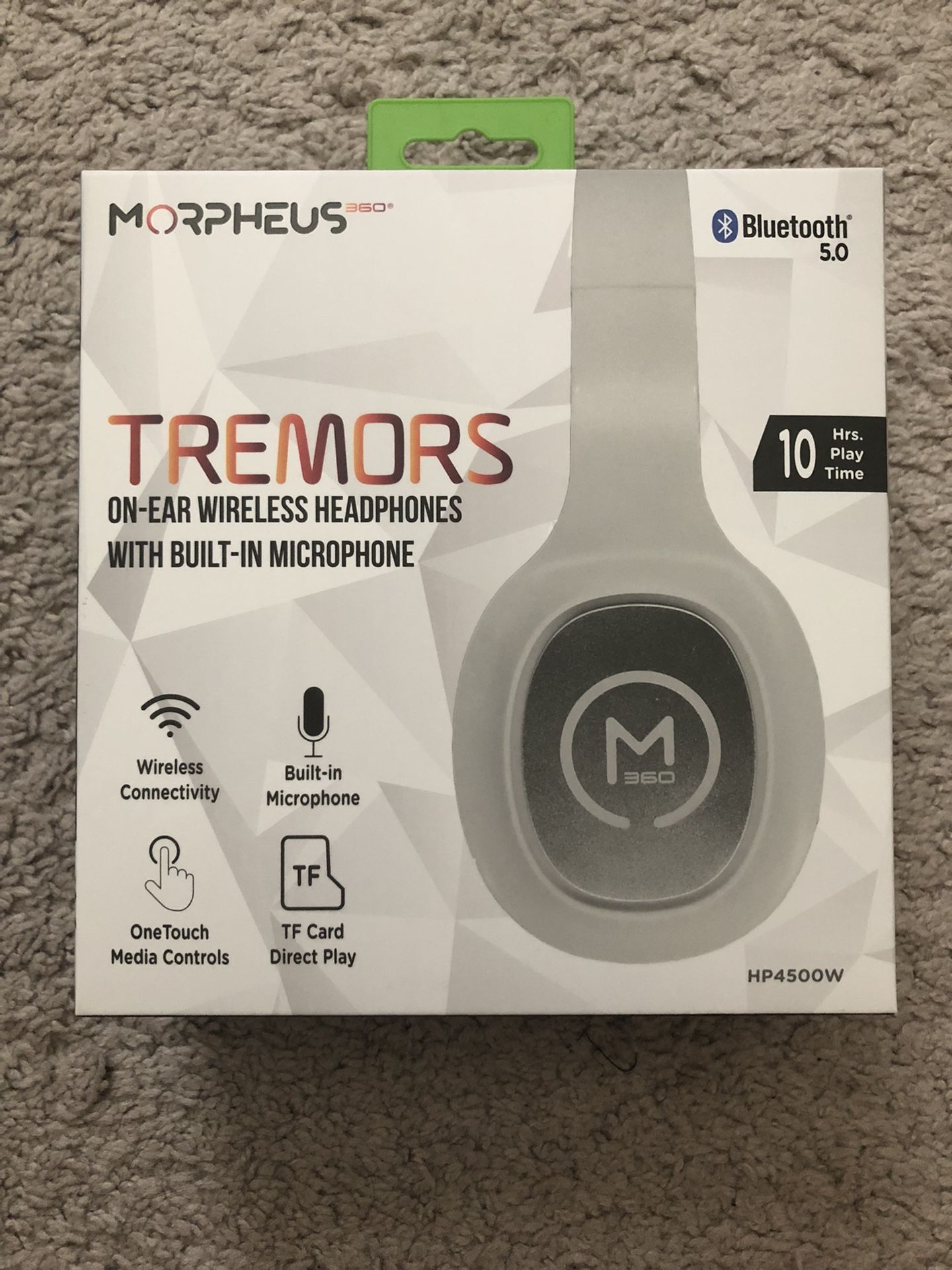 Morpheus 360 TREMORS Wireless Headphones Black Unopened