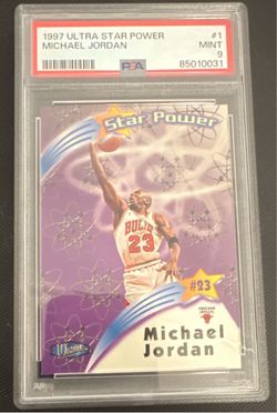 1(contact info removed) Michael Jordan Fleer Ultra Star Power PSA 9