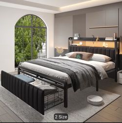 FULL SIZE BED FRAME AND HEAD BOARD