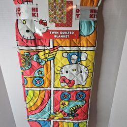 Hello Kitty TWIN Quilted Blanket 60 X 90