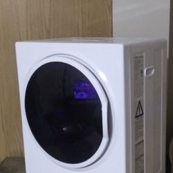 YAKEY Compact Clothes Dryer, 110V Electric Portable Dryer with Stainless Steel Tub,1.5 cu.ft,Easy Control Laundry Dryer for 4 Automatic Drying Mode, W