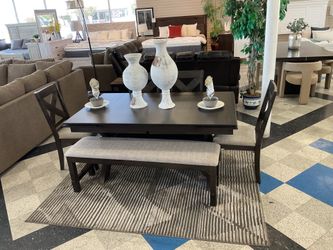 🔥 6-Piece Dining Set – Extendable Table (66” to 94”) 🔥