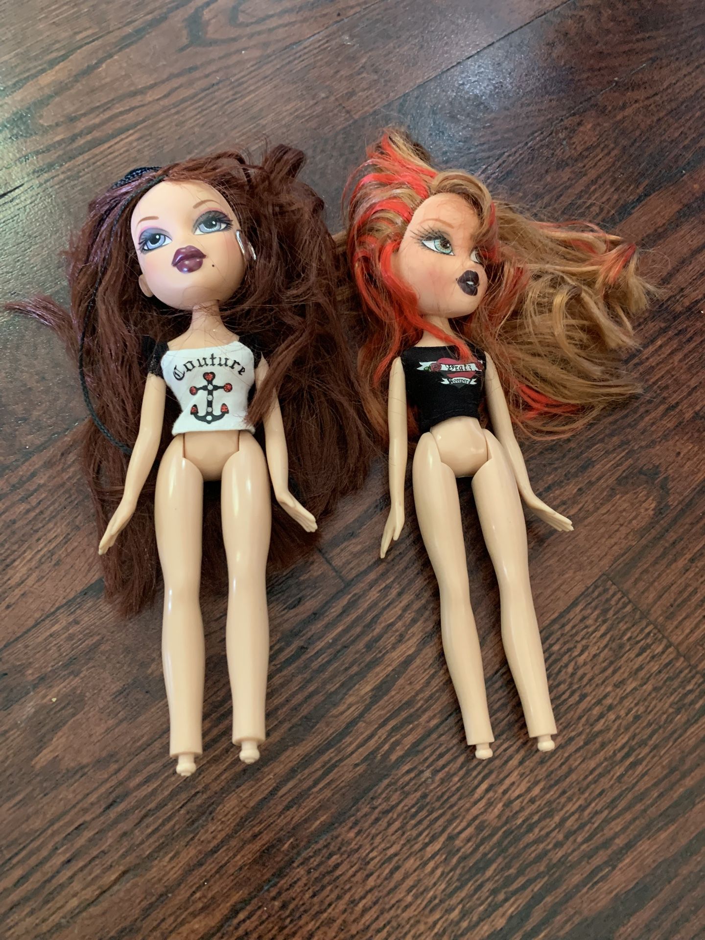 Original Bratz Doll Lot Of 2 Roxxi And Bratz Meygan Meghan Doll Pretty N Punk Doll Goth. 2001 MGA red hair highlights