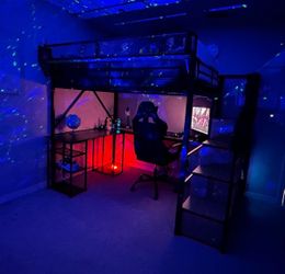 Full Loft Bed with Desk