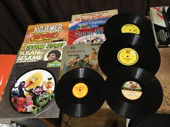 LOT OF 15X KIDS SONGS VINYL 12" 10" RECORD SESAME STREET SNOW WHITE DISNEY ALICE