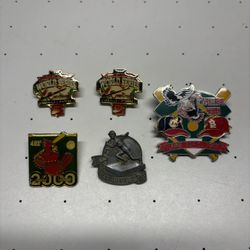 5 St Louis Cardinals Hat/Lapel Pins
