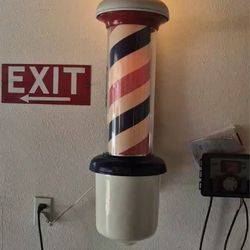 🔥 ULTRA-RARE THEO A. KOCHS BARBER POLE – WIND-UP + ELECTRIC LIGHTS 🔥