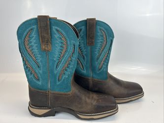 Ariat Anthem VentTEK Square Toe Boots 10031665 Sz 8B Choc/Turq – Excellent