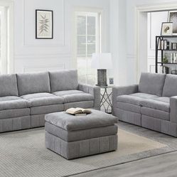 Sofa, Love Seat & Ottoman