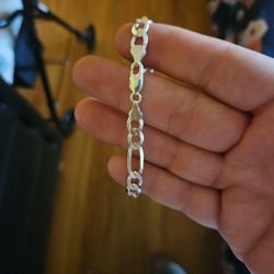 Silver bracelet.