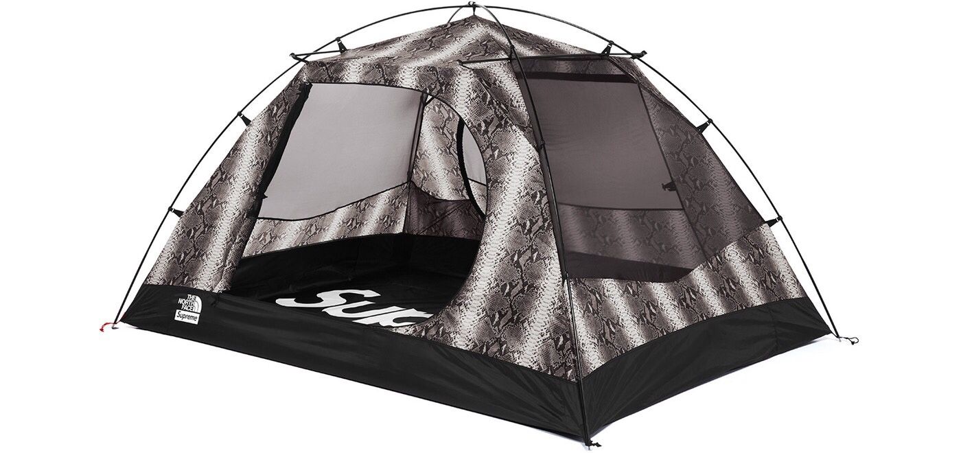 Supreme x The North Face Snakeskin Taped Seam Stormbreak 3 Tent Black Brand New In Hand