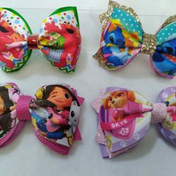 Set Hair Bow Stich,gaby Doll House  Elmo Skye