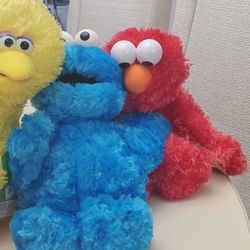 ELMO/COOKIE MONSTER/ BIG BIRD PLUSH SET 3 NWT