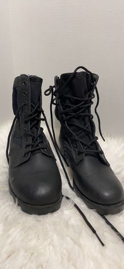 Men army work boots size 7