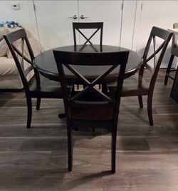 Cherry Wood Color Dining Set