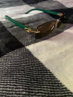 Green Wood & Gold Cartier Glasses
