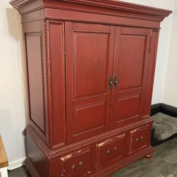 Red TV Armoire 