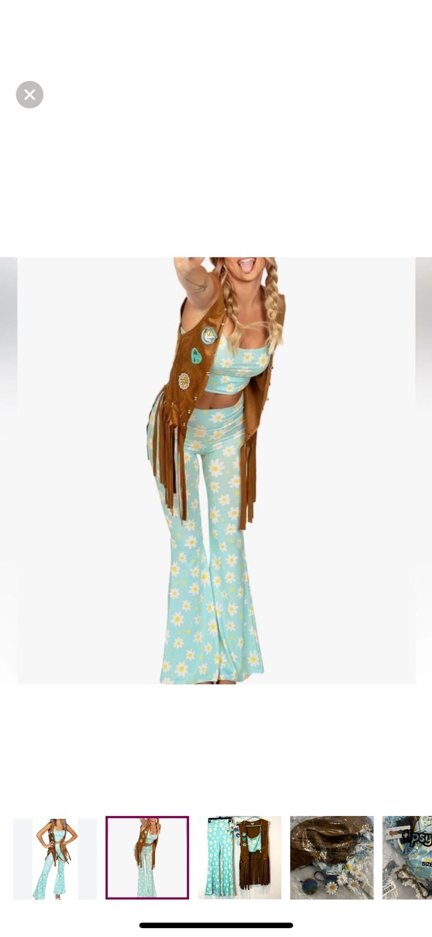 Tipsy Elves Women Hippie Costume (M) 4pc
