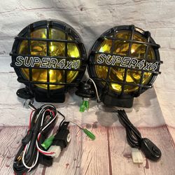 Lumen 86-1001018 6" Super 4x4 Guard Round Fog Beam Yellow Lights Amber Lens 