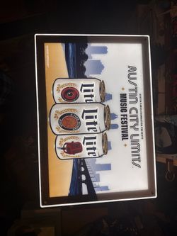 Austin city limits miller light sign
