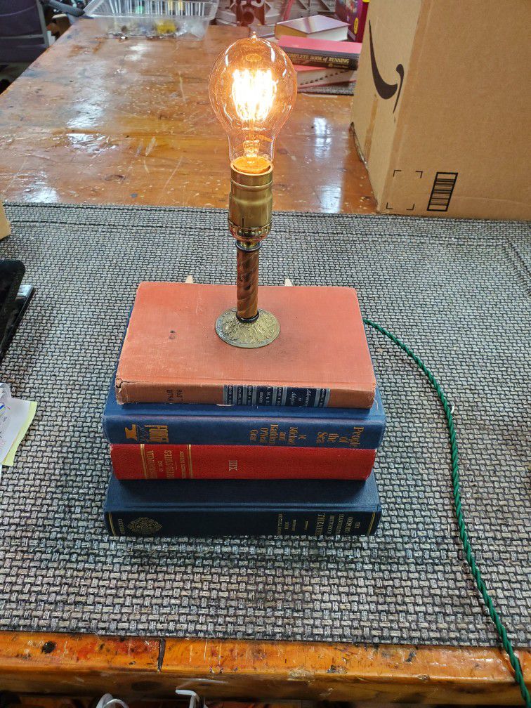 Vintage book lamp or night light
