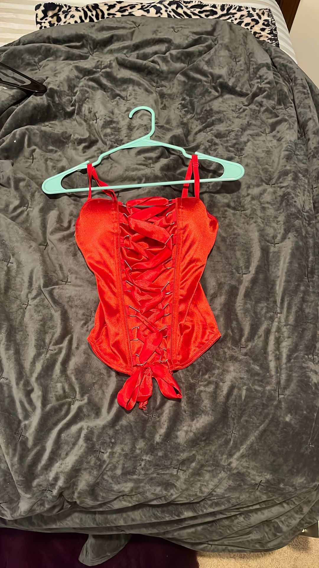 Silk red corset