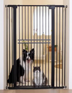Tall Black Metal Pet Safety Gate