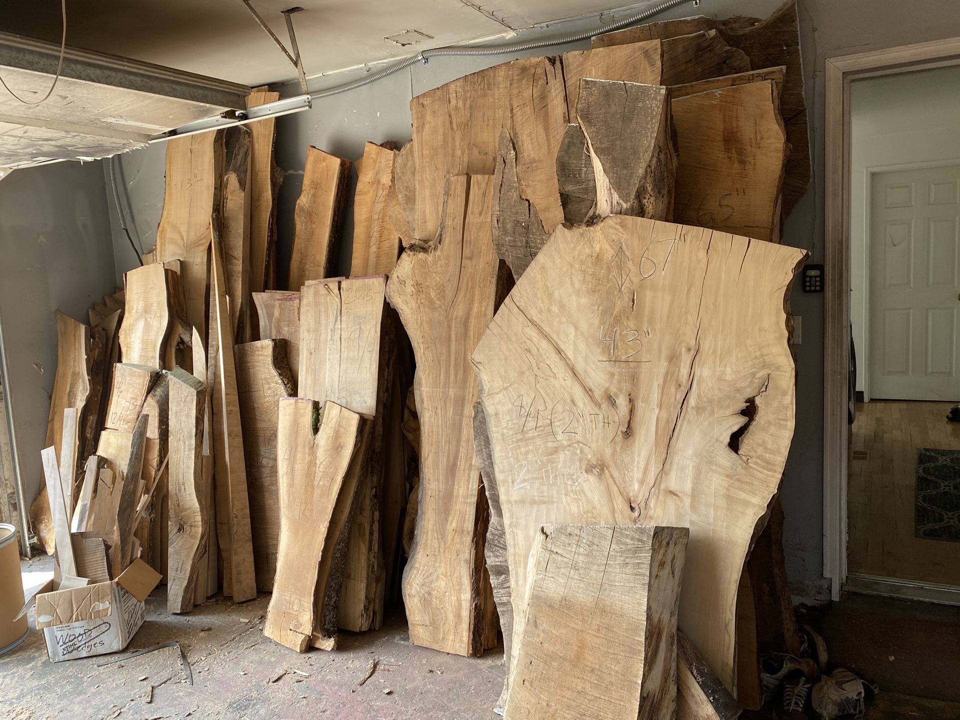 Kiln Dried Live Edge Hardwood Slabs