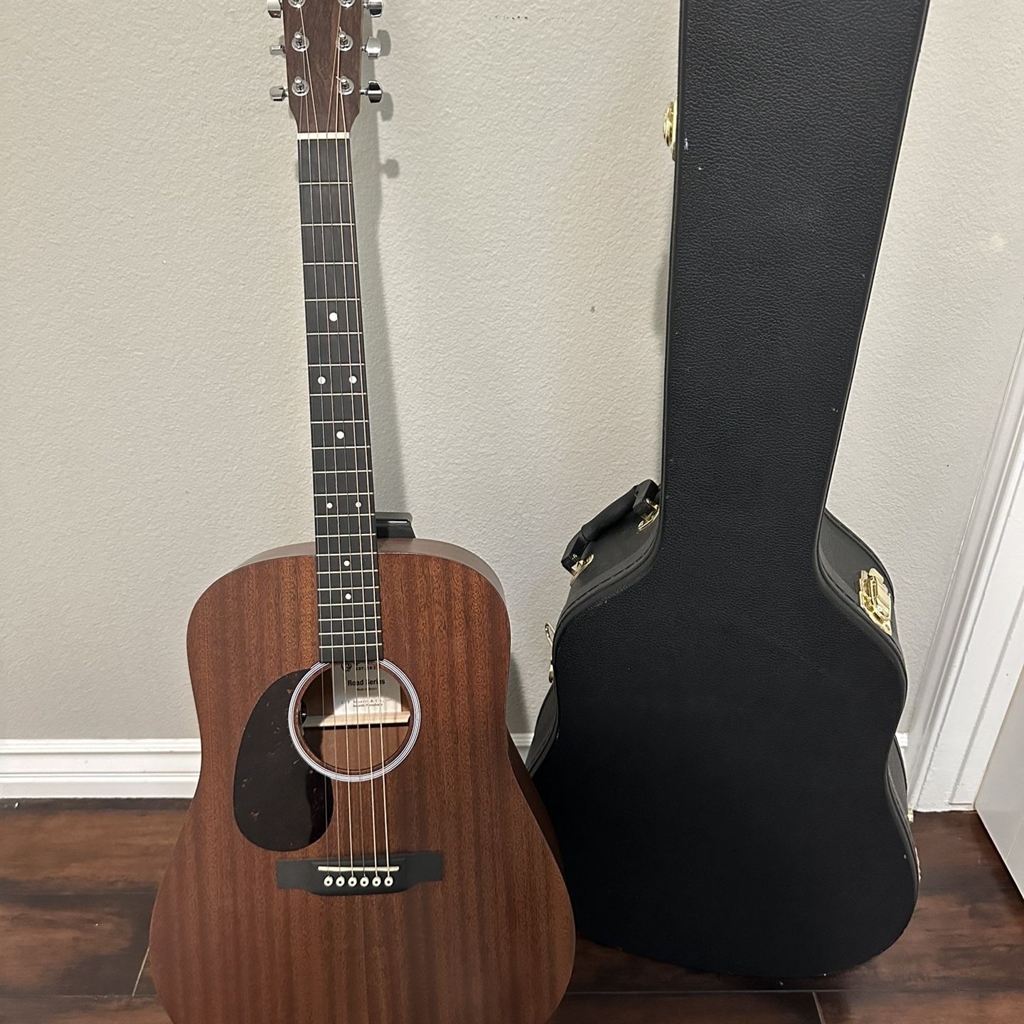 Left-Handed Martin D-10E Road Series Acoustic-Electric Guitar, Left Handed w/Hardshell Guitar Case