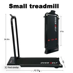 OVER SELF Small Compact Foldable Treadmill