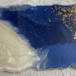 resin tray hand made brand new 12.4x6.88in