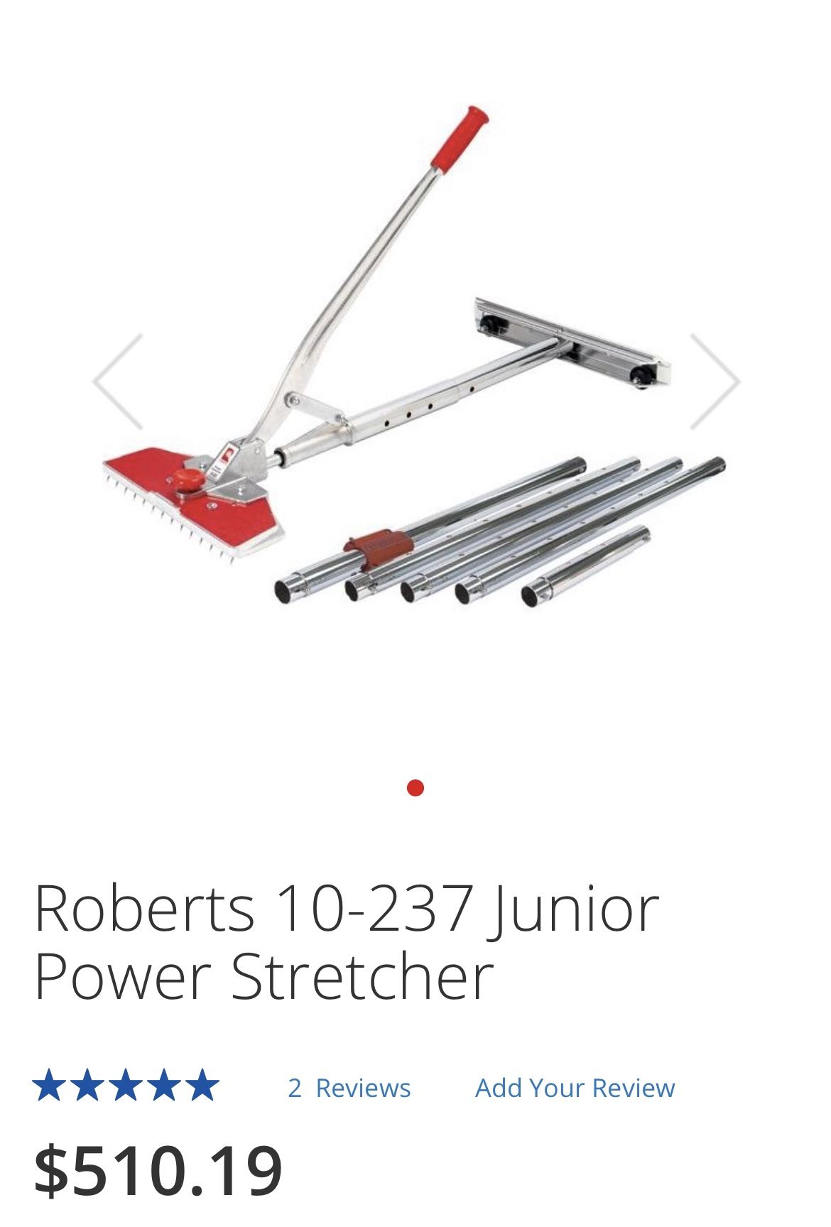 Roberts 10237 Junior Power Stretcher, Carpet Stretcher