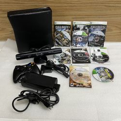 Microsoft Xbox 360 S Console Model 1439 with Kinect, controller , 8 games
