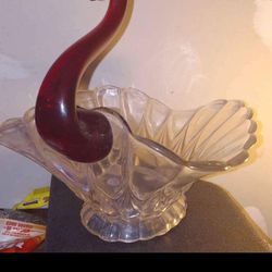 Vintage Swan Fruit Bowl