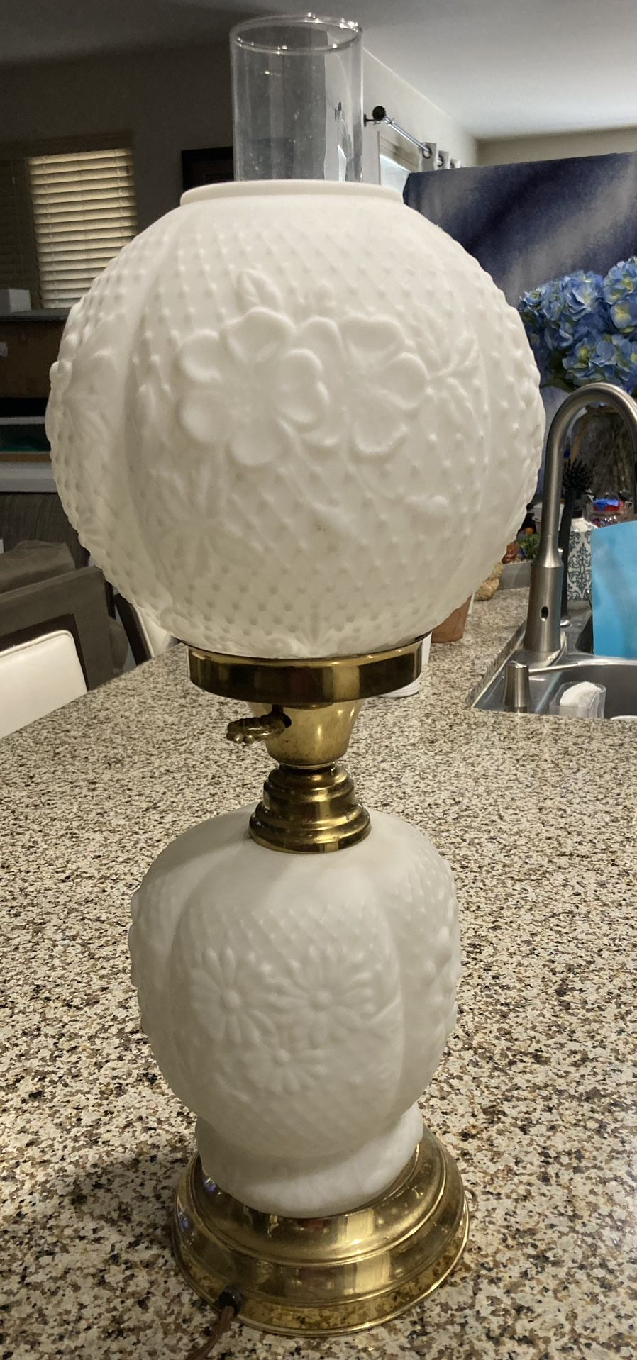 Milk Glass Table Lamp